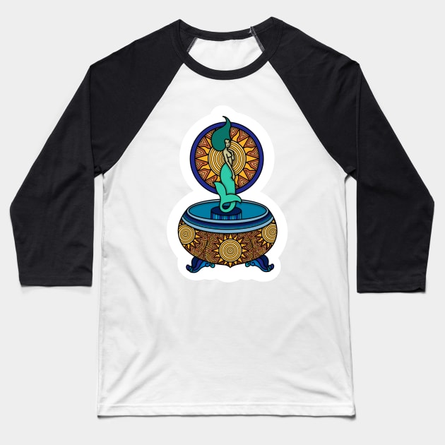 Mermaid Music Box Baseball T-Shirt by astroashleeart